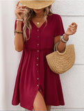 Morgan button dress