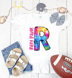 Tie dye T-shirt Letter