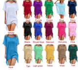 chiffon pompom cover up