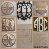 Wood monograms
